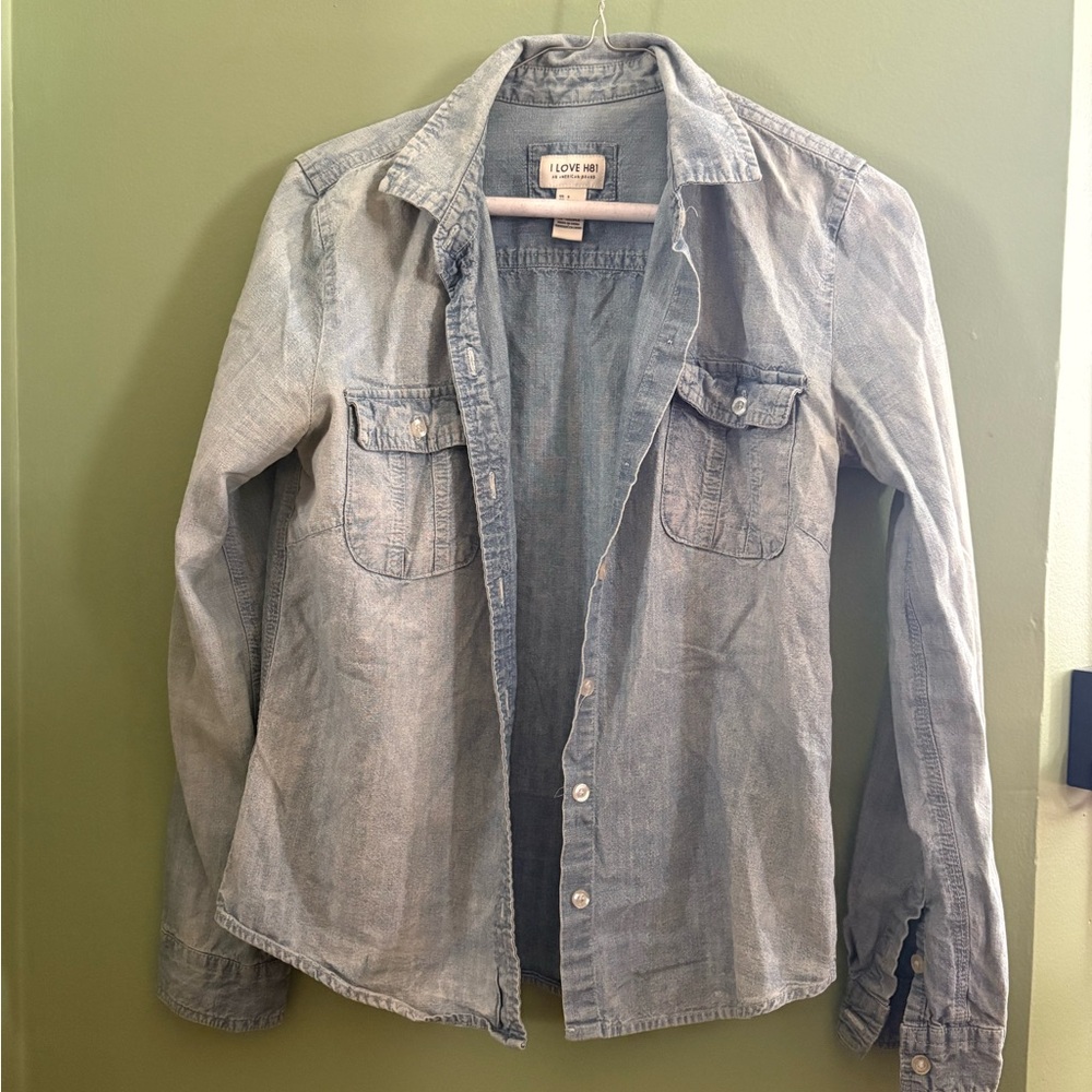 Blue Chambray Button Down Shirt